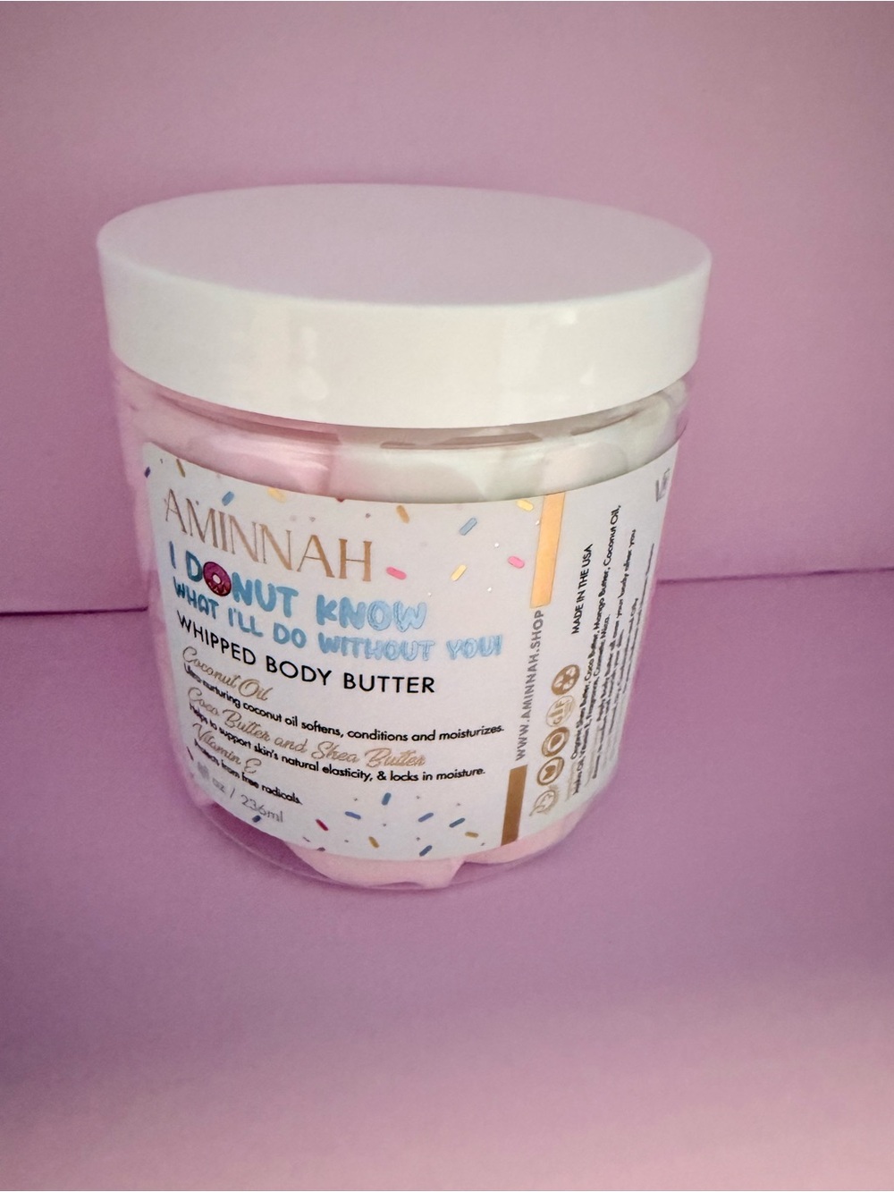 Aminnah I Donut Know What I’ll Do Without You whipped body butter